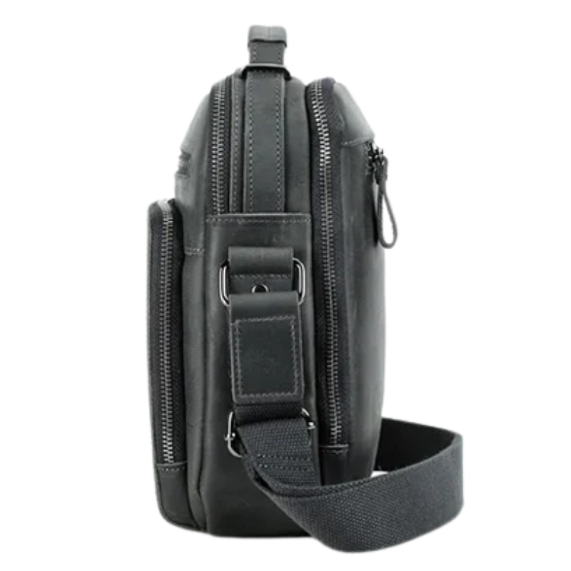 Vintage Crazy Horse Leather Men's Crossbody Messenger Shoulder Bag