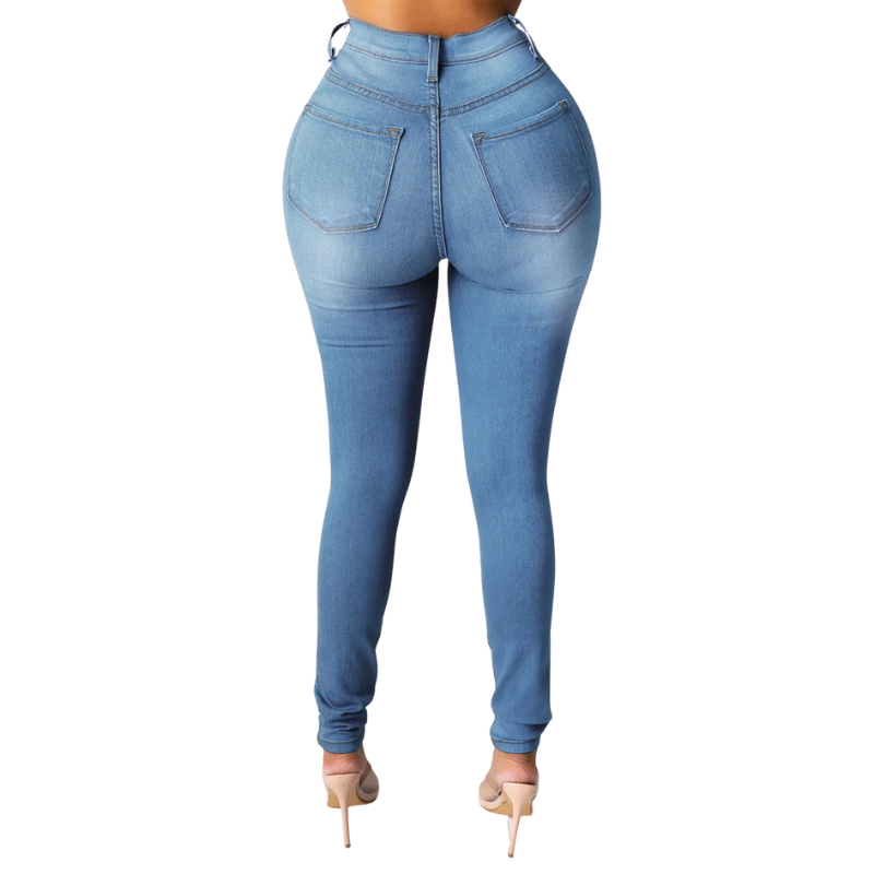 Elegant & Comfy Women's High Waisted Skinny Pencil Foot Jeans