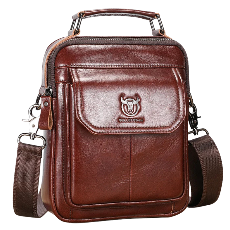 Retro Cowhide Men's Leather Crossbody Bag