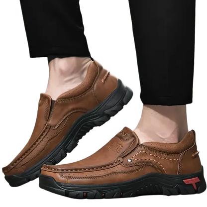 Casual Non-Slip Handmade Leather Slip-On Loafers Shoes for Men