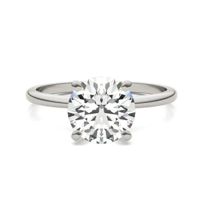 2 CTW Round Lab Grown Diamond Solitaire Engagement Ring 14K White Gold (G-VS)