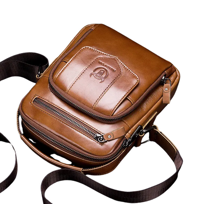 Business & Fashion Genuine Leather Men's Crossbody Messenger Bag