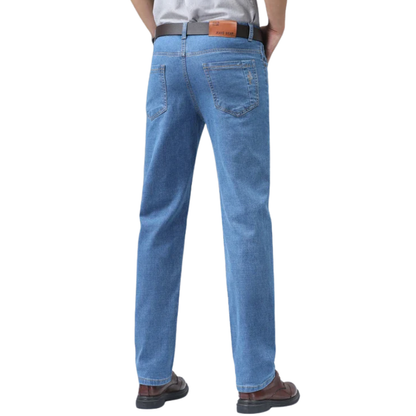 Comfort Fit Business Jeans Men’s Stretch Straight-Leg Denim