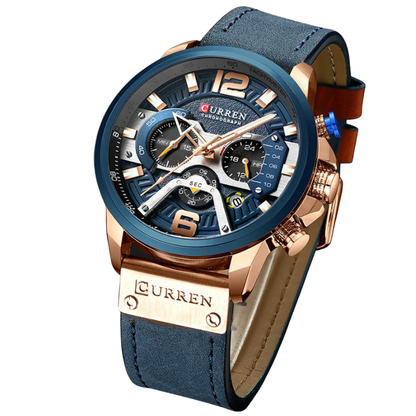 Curren Luxury Military Men's Leather Quartz Sport Watch