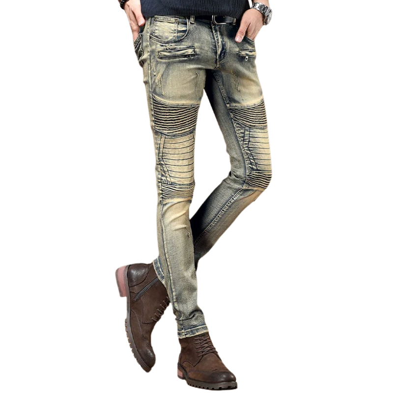 Trendy Autumn Locomotive Retro Do the Old Cowboy Pants