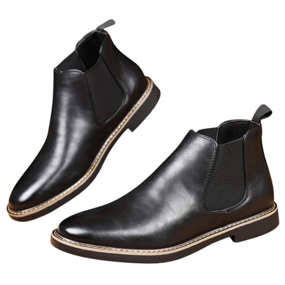 Retro Chelsea PU Leather Ankle Boots for Men