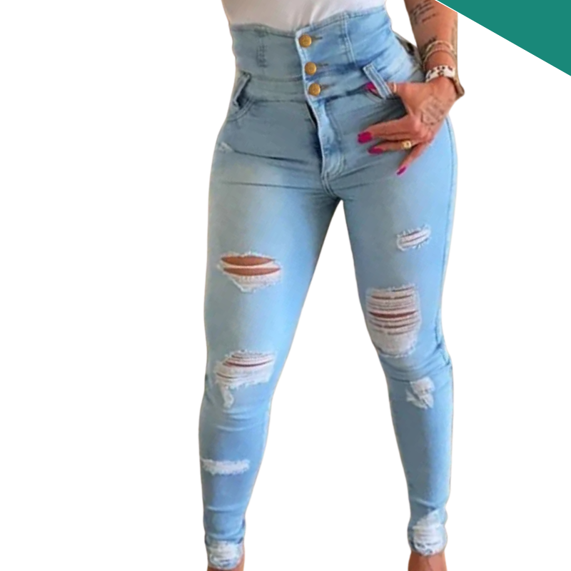 Women's High Waist Bodycon Spring Denim Pencil Pants