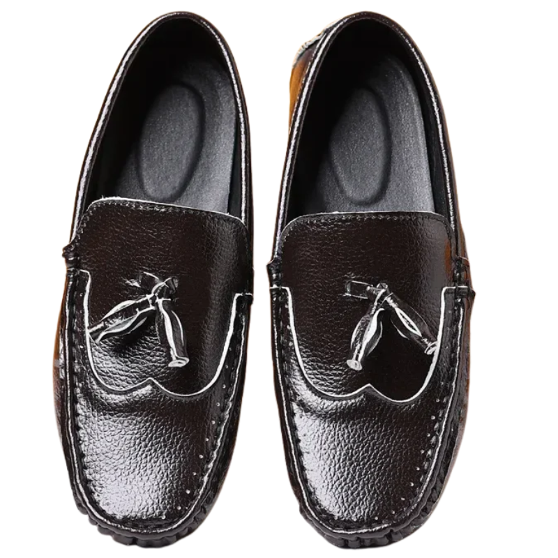 Breathable Slip-On Men’s Luxury Tassel Leather Loafers