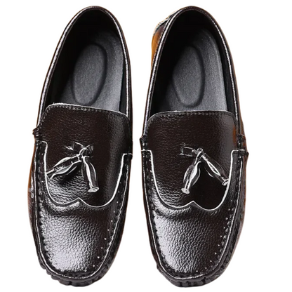 Breathable Slip-On Men’s Luxury Tassel Leather Loafers