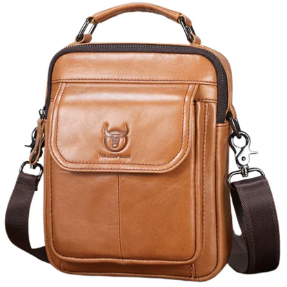 Retro Cowhide Men's Leather Crossbody Bag