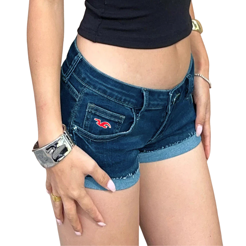 Slim Fit Low-Waist Two-Tone Ripped Stretch Jeans