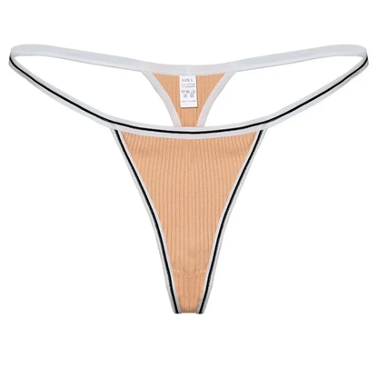 Women’s Cotton Thong Panties Low Waist Seamless Sports T-Pants