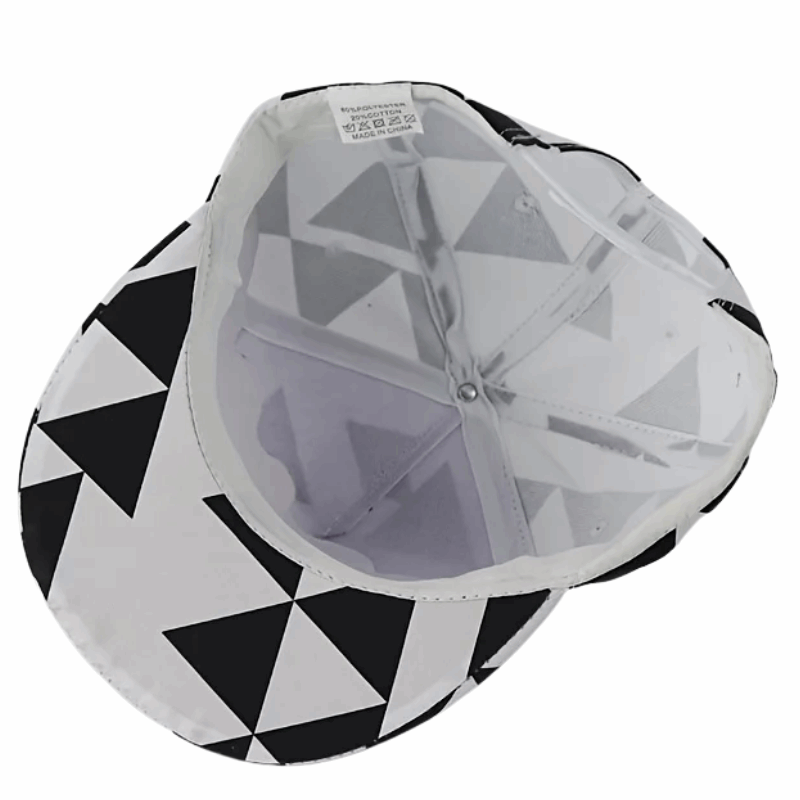 Urban Triangle Print Flat Brim Street Hat