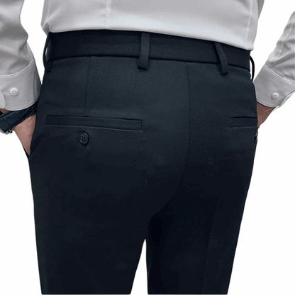 Korean Streetwear Style Men's Slim Fit Ankle Pants for Spring & Fall