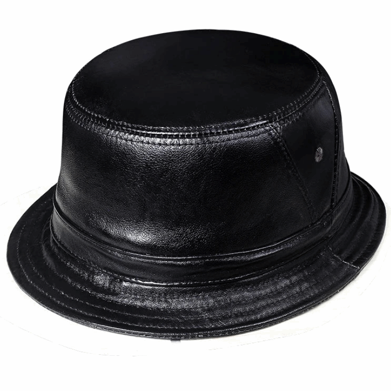 Classic Genuine Leather Bucket Hat