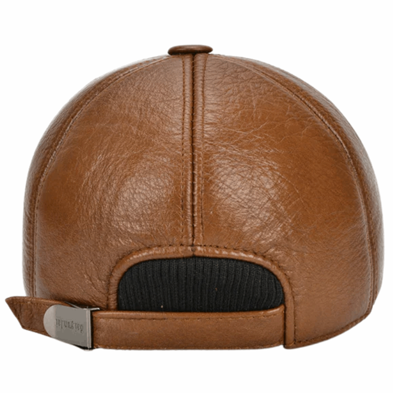 Men’s Genuine Cowhide Leather Adjustable Baseball Cap