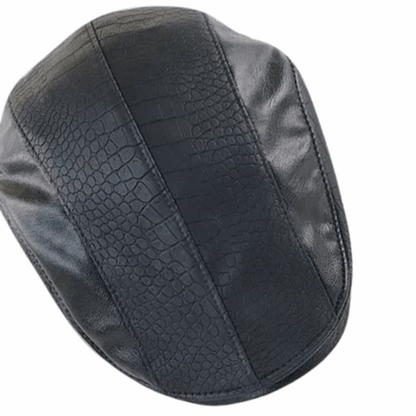 Classic Unisex Ivy Hat Leather Newsboy Cap