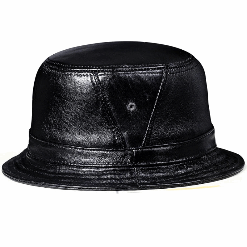 Classic Genuine Leather Bucket Hat