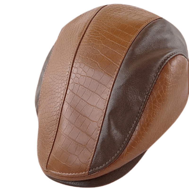 Classic Unisex Ivy Hat Leather Newsboy Cap