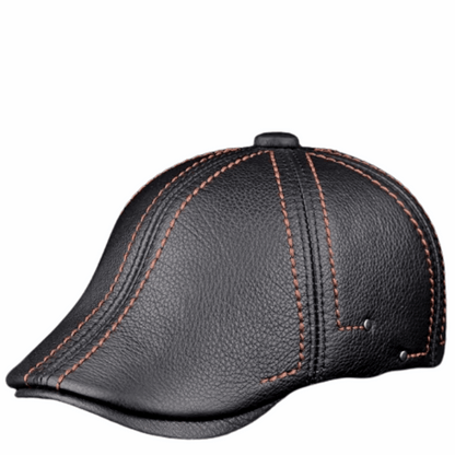Premium Cowhide Men’s Real Leather Beret Hat