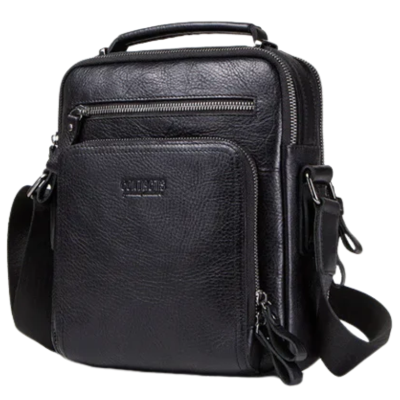 Vintage Crazy Horse Leather Men's Crossbody Messenger Shoulder Bag