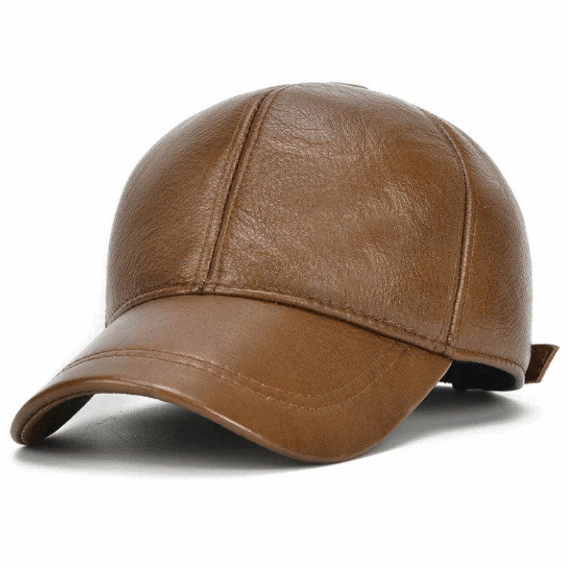 Men’s Genuine Cowhide Leather Adjustable Baseball Cap