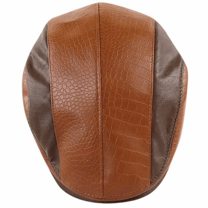 Classic Unisex Ivy Hat Leather Newsboy Cap