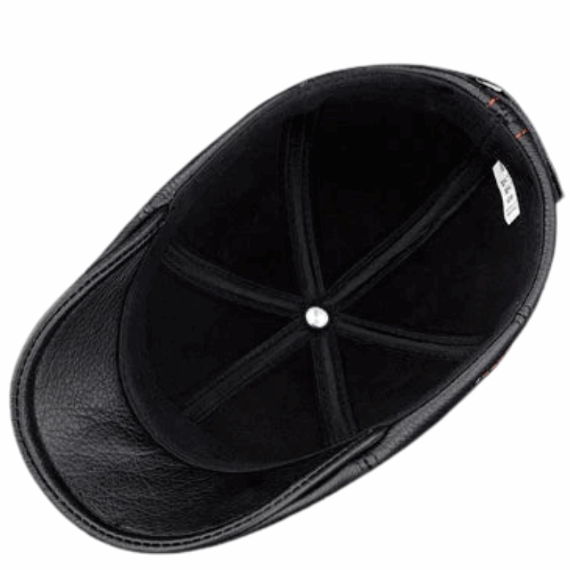 Premium Cowhide Men’s Real Leather Beret Hat