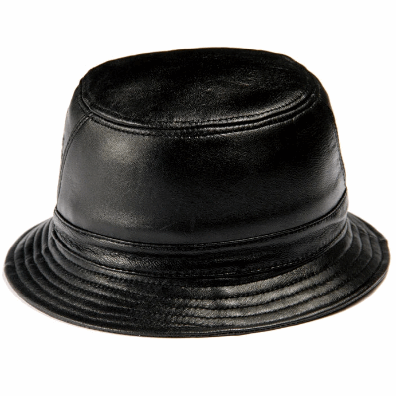 Classic Genuine Leather Bucket Hat