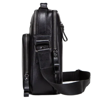 Vintage Crazy Horse Leather Men's Crossbody Messenger Shoulder Bag