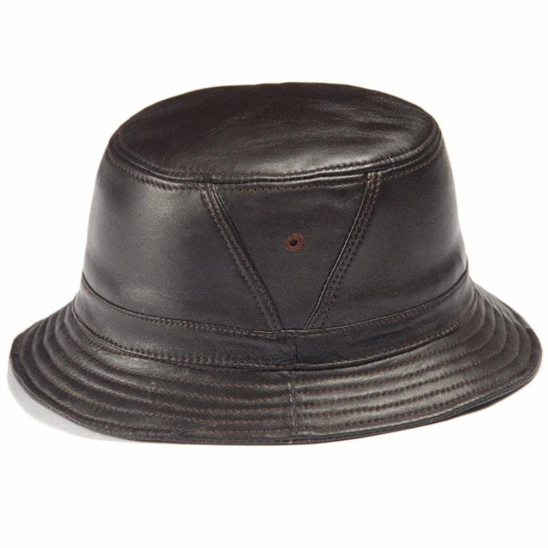 Classic Genuine Leather Bucket Hat