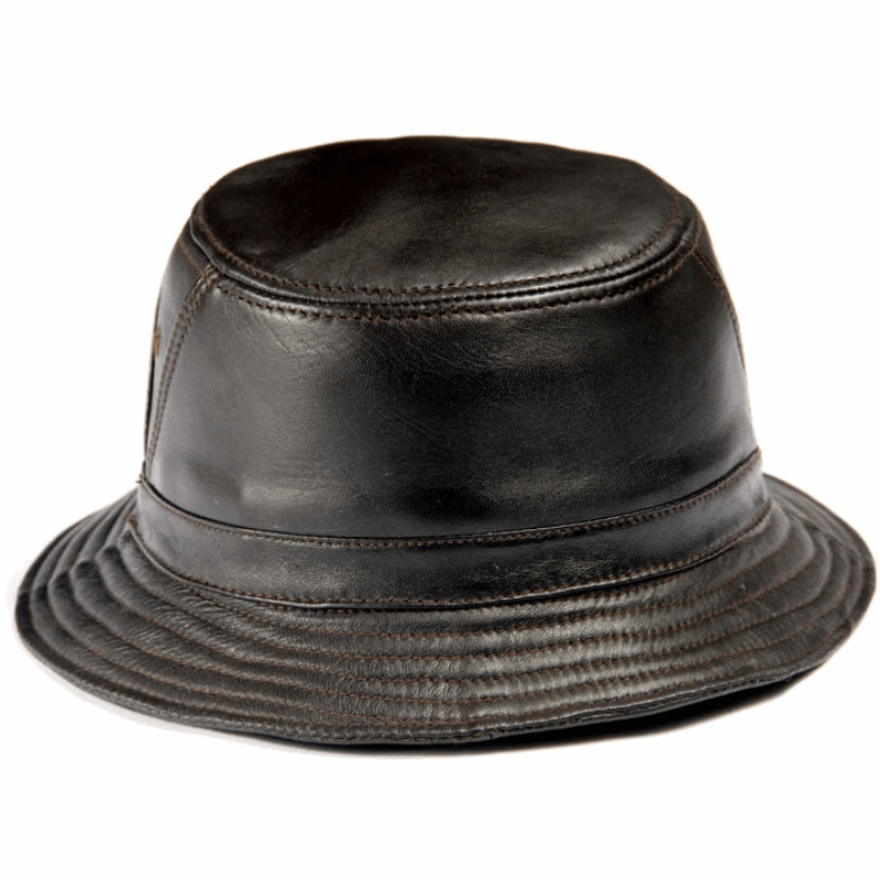 Classic Genuine Leather Bucket Hat
