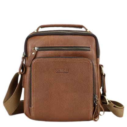 Vintage Crazy Horse Leather Men's Crossbody Messenger Shoulder Bag