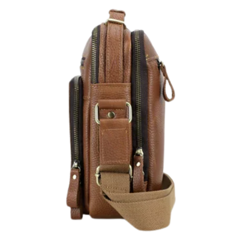 Vintage Crazy Horse Leather Men's Crossbody Messenger Shoulder Bag