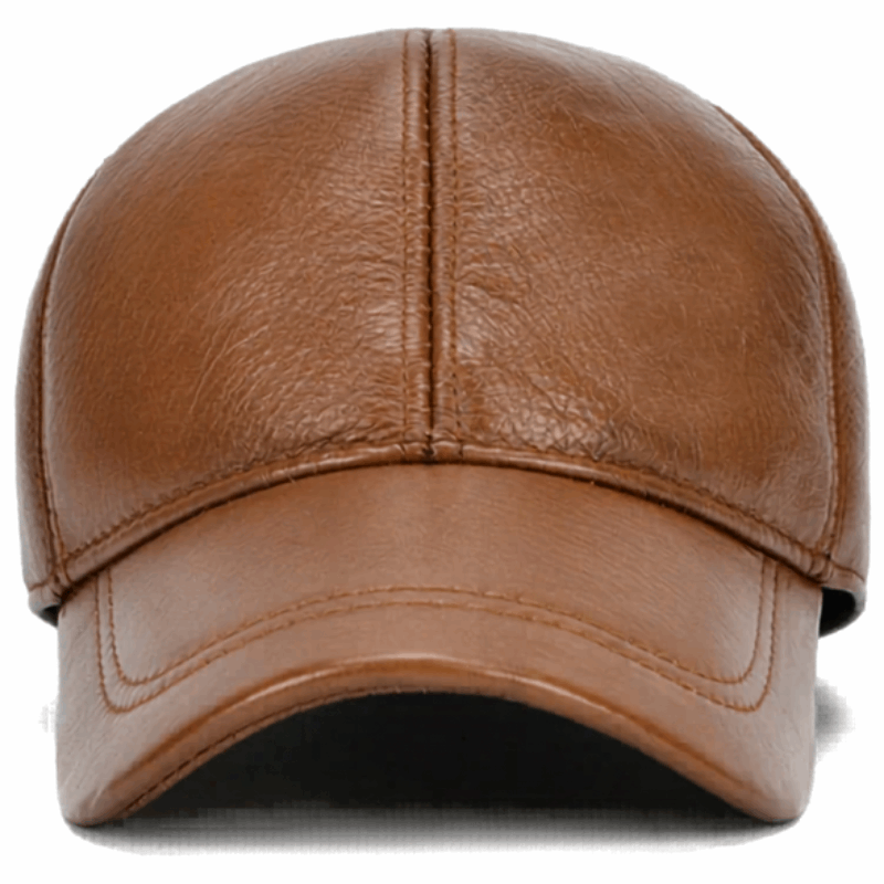 Men’s Genuine Cowhide Leather Adjustable Baseball Cap