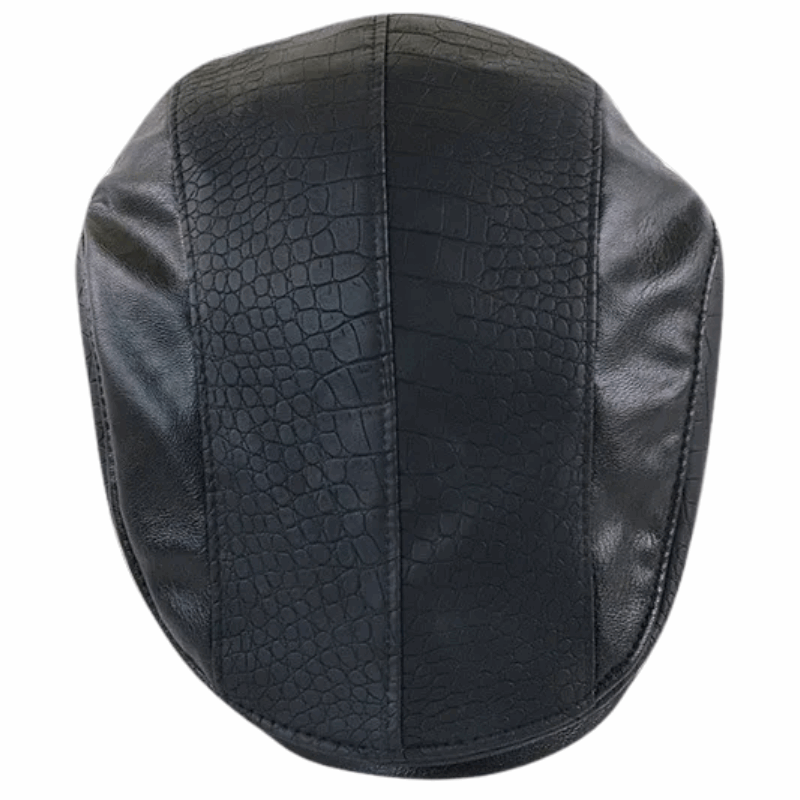 Classic Unisex Ivy Hat Leather Newsboy Cap