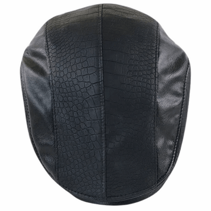 Classic Unisex Ivy Hat Leather Newsboy Cap