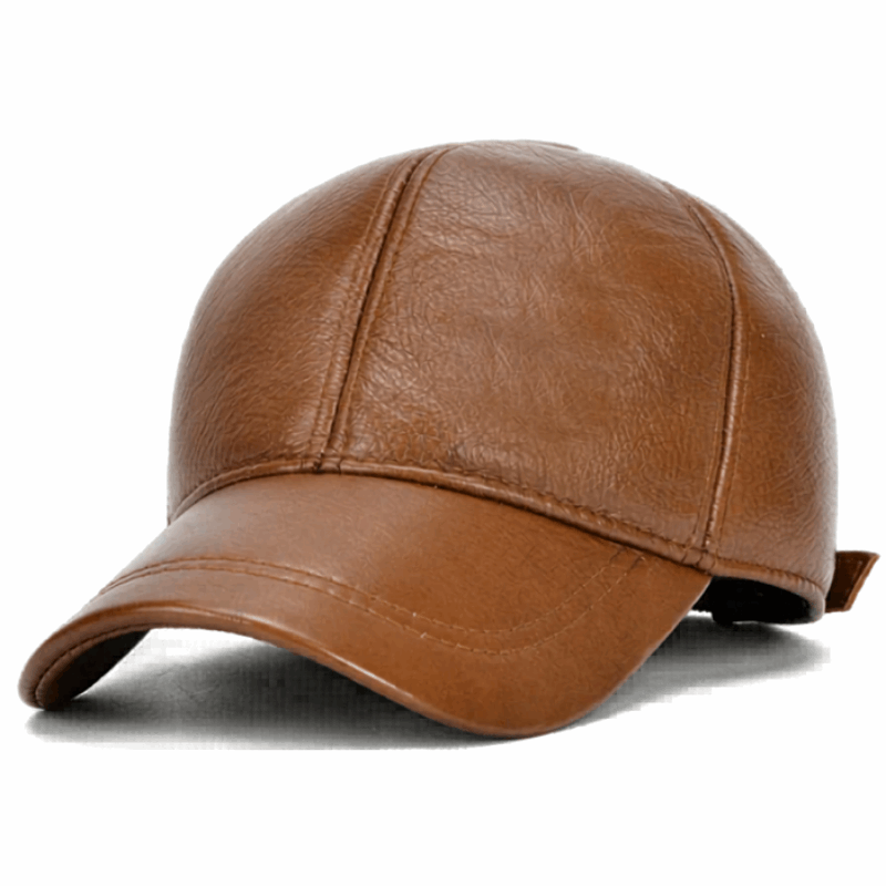 Men’s Genuine Cowhide Leather Adjustable Baseball Cap