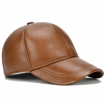Men’s Genuine Cowhide Leather Adjustable Baseball Cap
