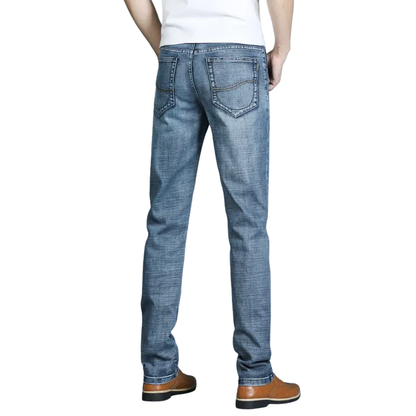 Classic Look Stylish Straight Fit Ripped Jeans for Men