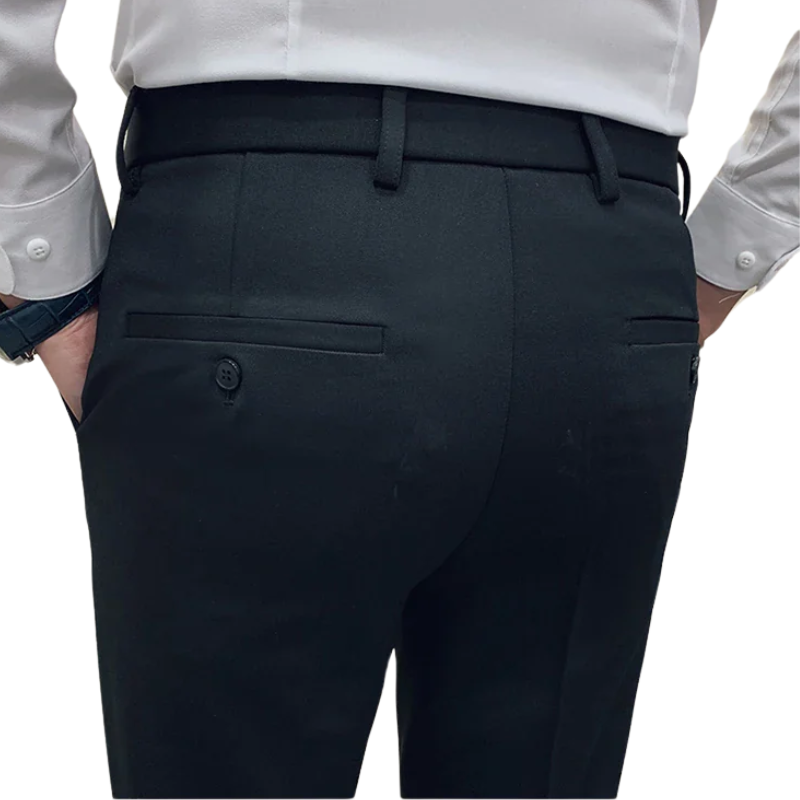 Korean Streetwear Style Men's Slim Fit Ankle Pants for Spring & Fall