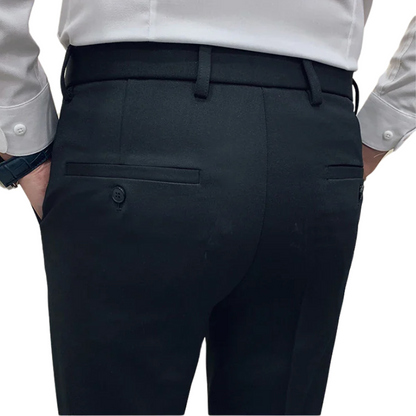 Korean Streetwear Style Men's Slim Fit Ankle Pants for Spring & Fall