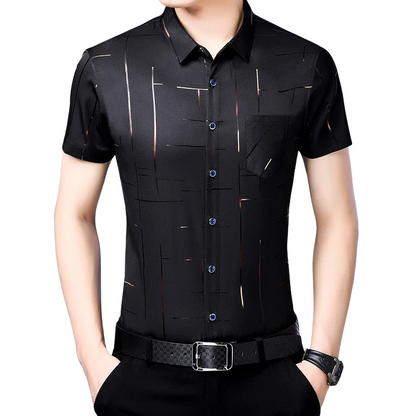 Casual Business Style Men’s Fashion Cotton Short Sleeve Shirt