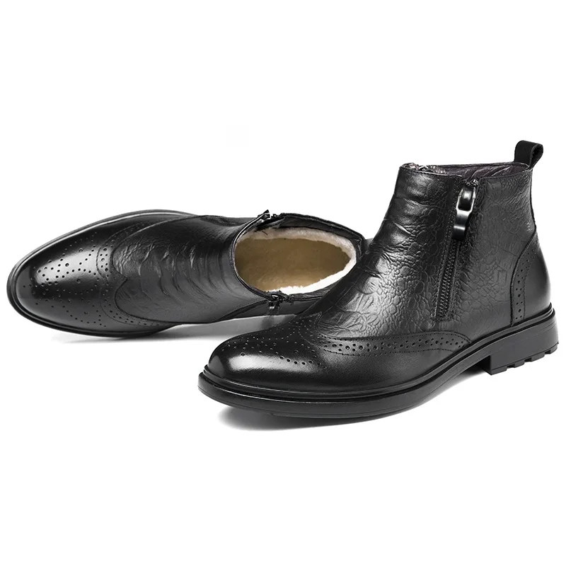 Comfy Casual Street Fashion Men’s Cowhide Chelsea Boots