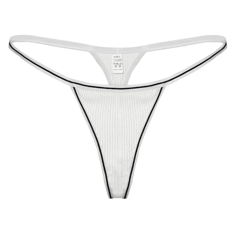 Women’s Cotton Thong Panties Low Waist Seamless Sports T-Pants