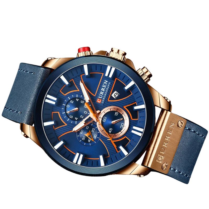 CURREN Men's Waterproof Military Quartz Watch with Date Display