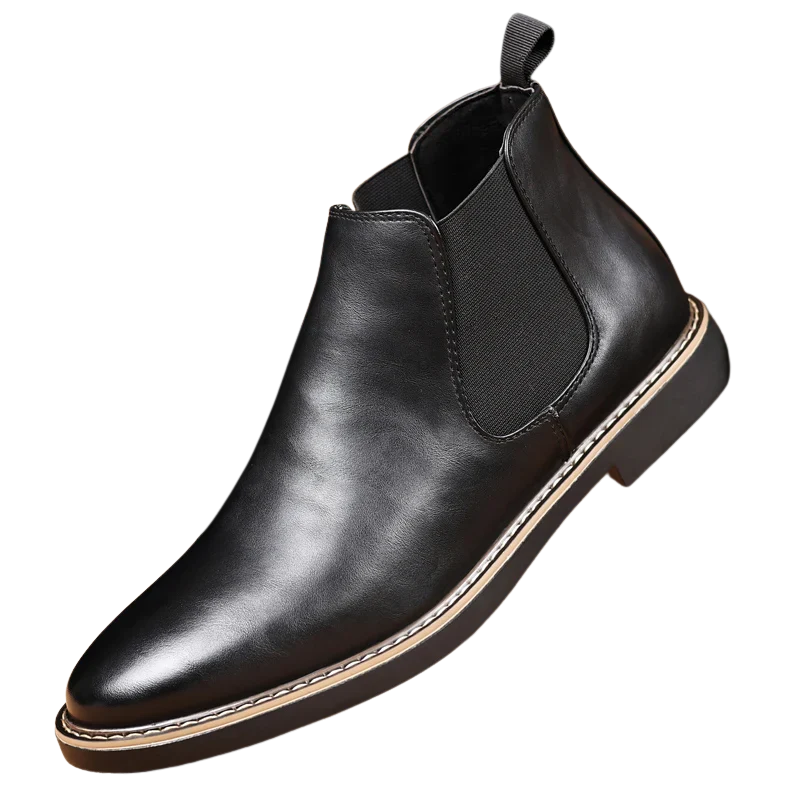 Retro Chelsea PU Leather Ankle Boots for Men
