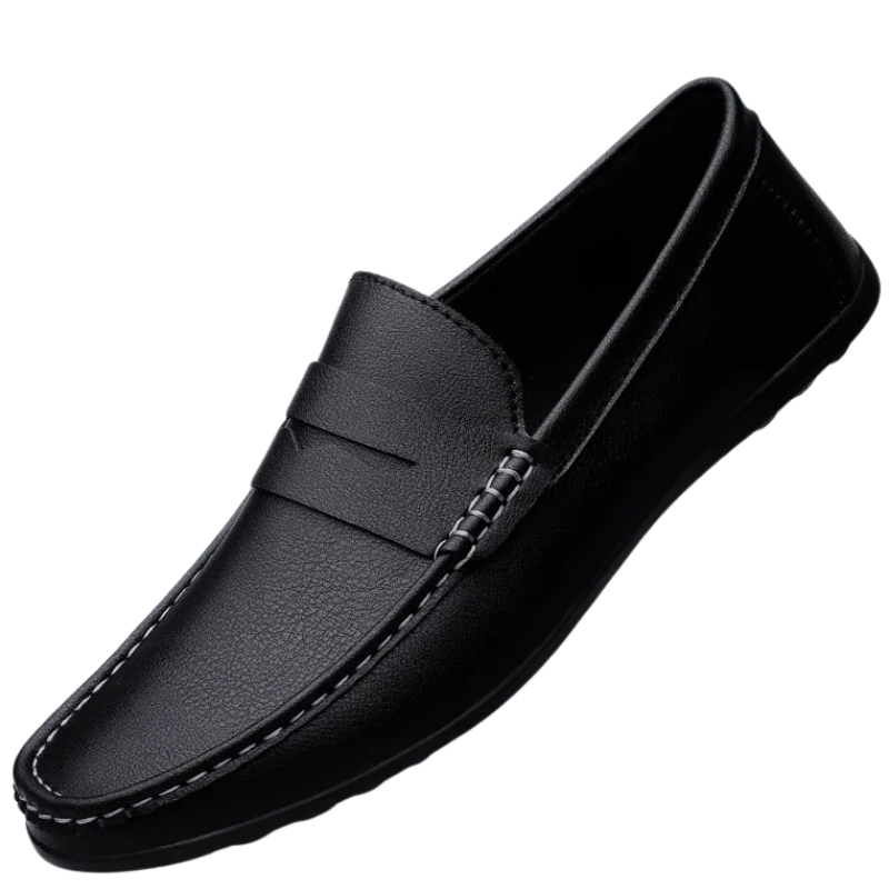 Trendy Casual Flat Men’s Summer Leather Driving Loafers