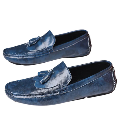 Breathable Slip-On Men’s Luxury Tassel Leather Loafers