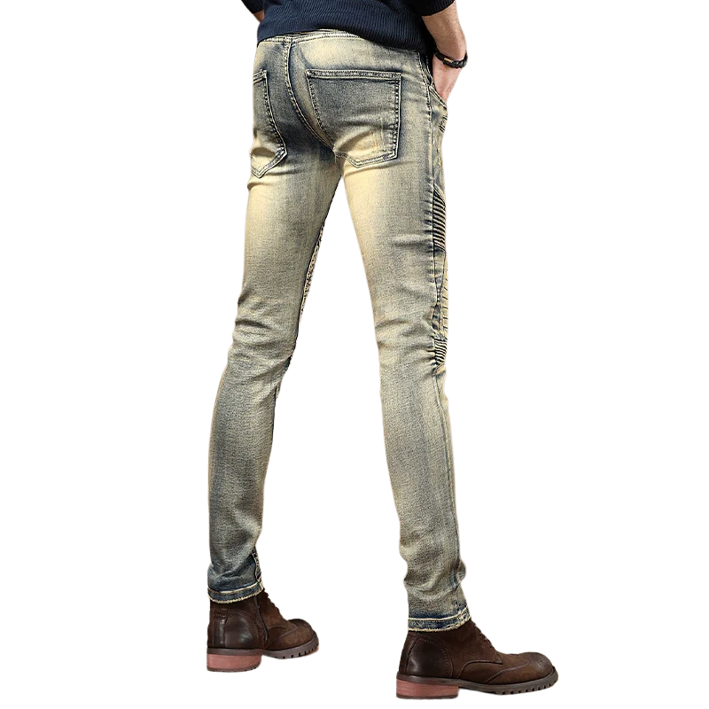 Trendy Autumn Locomotive Retro Do the Old Cowboy Pants